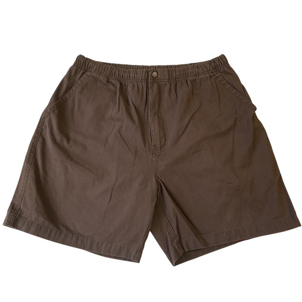 Great Northwest Clothing Co. Women Shorts L Brown Chino Twill Casual Button 6.5”